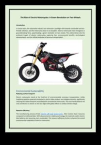 Eko-karotāji uz diviem riteņiem: Zaļā revolūcija motociklu dizainā